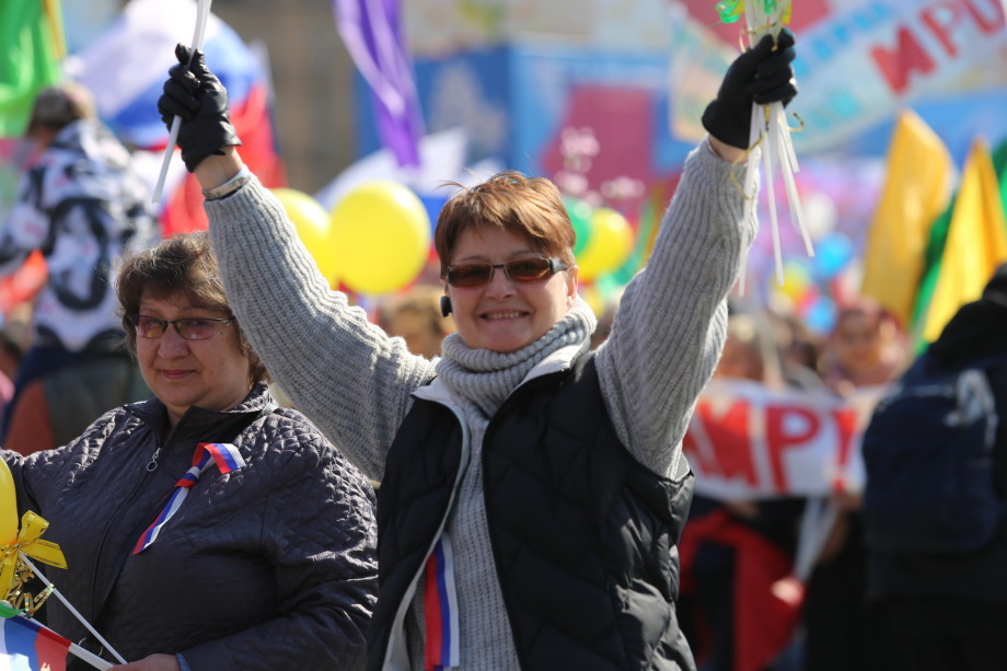 На первомайское шествие профсоюзов в Москве вышли более 100 тысяч человек