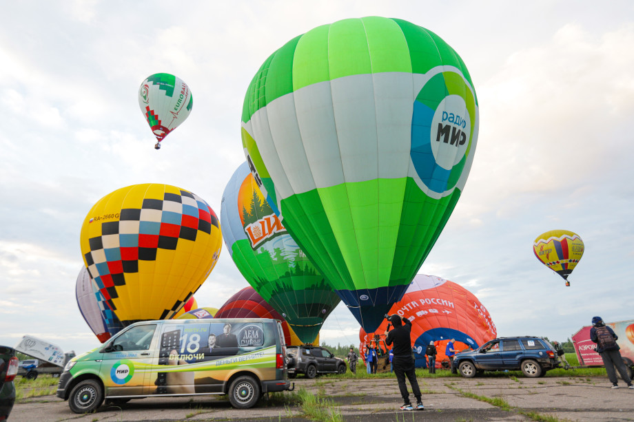 Воздушный шар «МИРа» поднялся в небо в Великих Луках на фестивале воздухоплавания