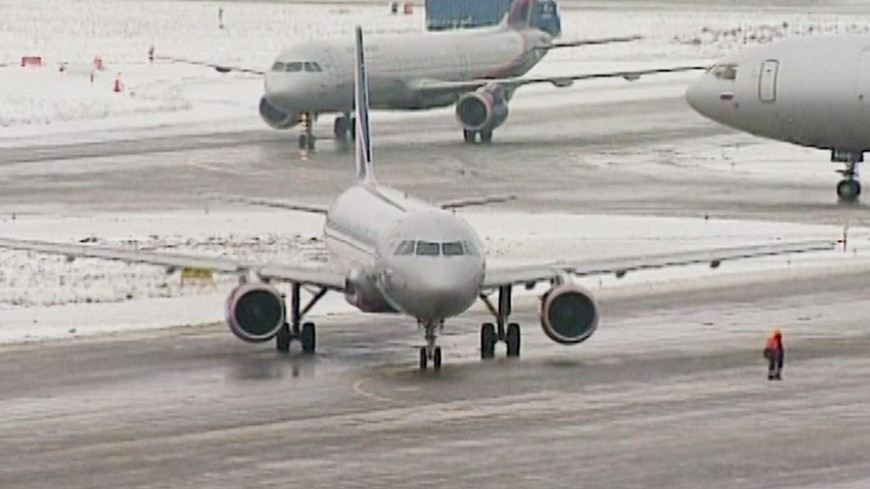 В московских аэропортах отменили и задержали десятки рейсов из-за снегопада