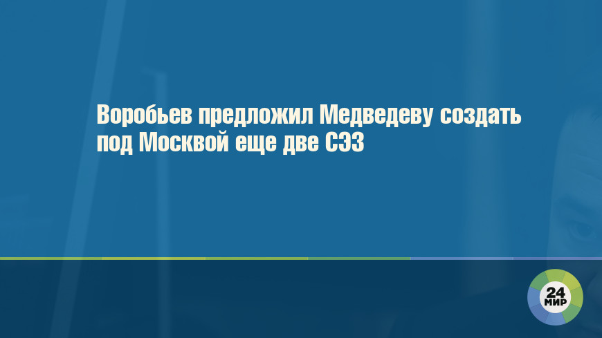Воробьев предложил Медведеву создать под Москвой еще две СЭЗ