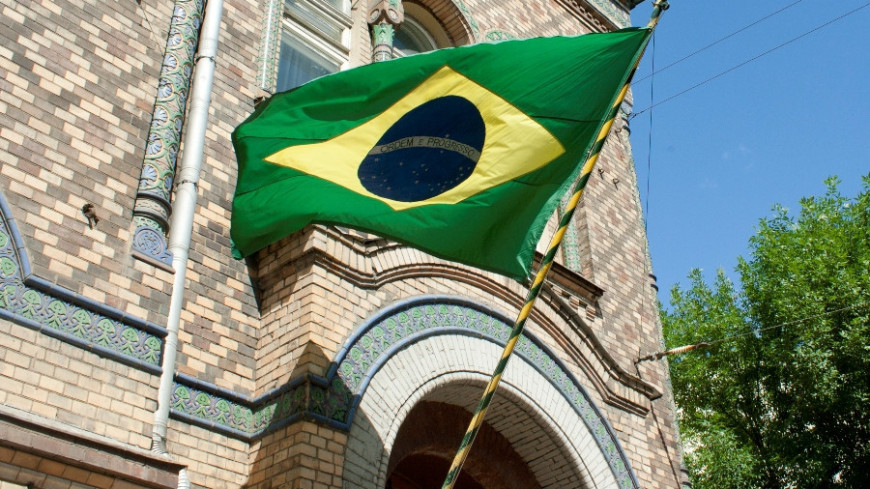 Фото: Елена Андреева, &quot;«Мир24»&quot;:http://mir24.tv/, флаг бразилии, бразилия, посольство бразилии
