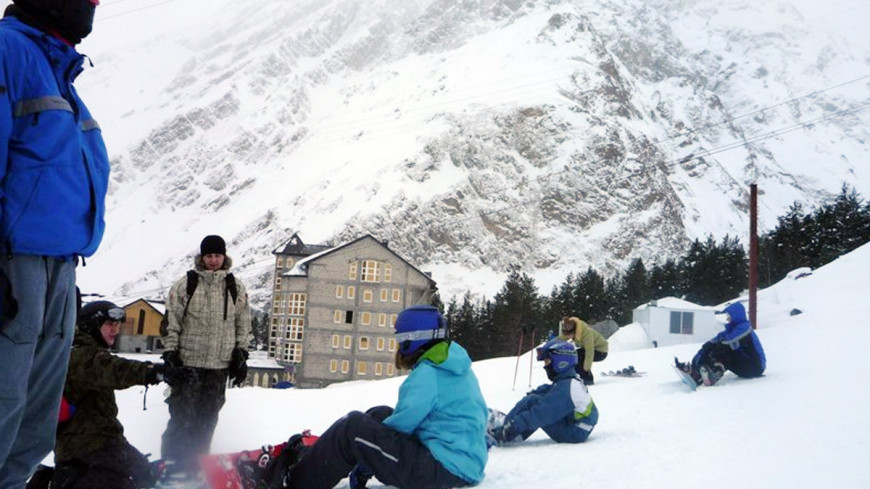 Фото: Елизавета Шагалова, &quot;«МИР 24»&quot;:http://mir24.tv/, сноубордисты, эльбрус, горнолыжный курорт