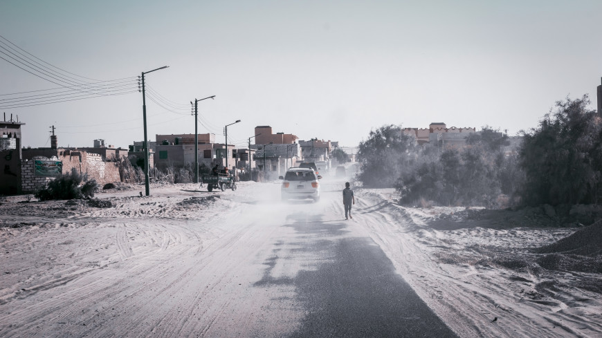 Погодный сюрприз: снег выпал в египетской Александрии