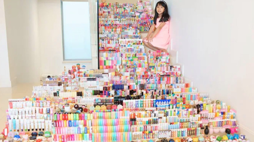 Шестилетняя девочка из Китая собрала рекордную коллекцию блесков для губ