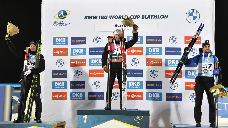 Норвежец Легрейд выиграл индивидуальную гонку на этапе Кубка мира по биатлону