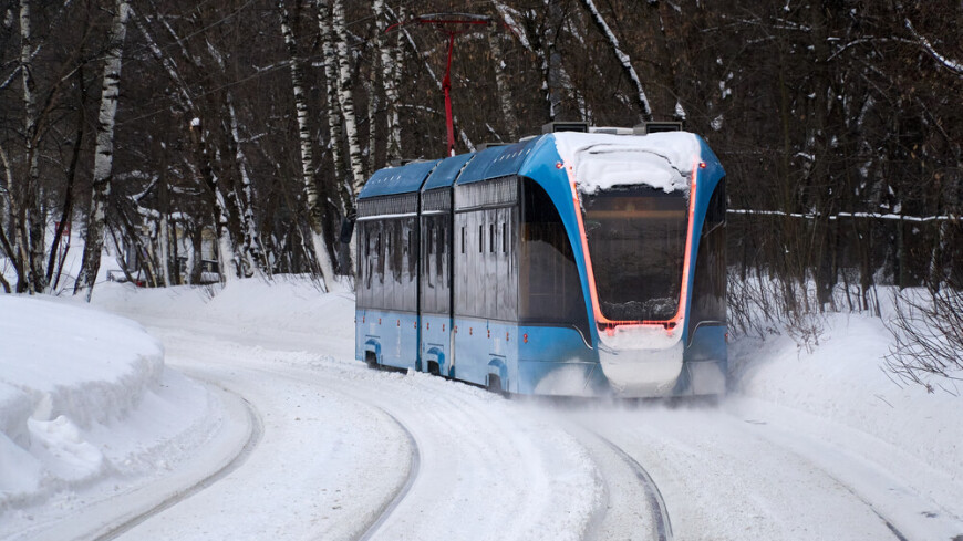 Москвичей предупредили об изменении маршрутов трамваев из-за снегопада