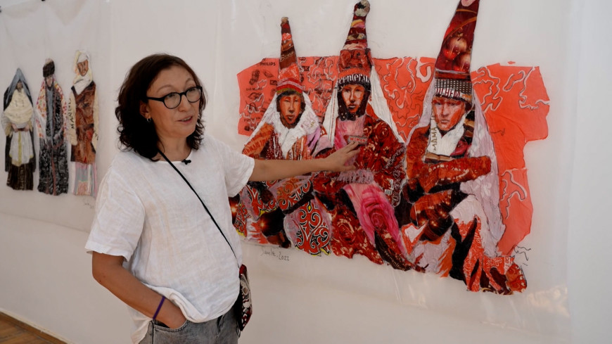 Целлофановая живопись: художница из Алматы создает картины из пакетов
