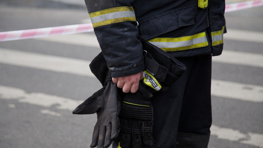 Пожар на складе у площади Киевского вокзала 