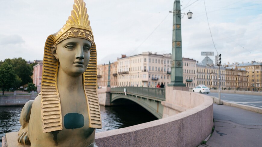 Знаменитые скульптуры сфинксов в Петербурге демонтировали для реставрации