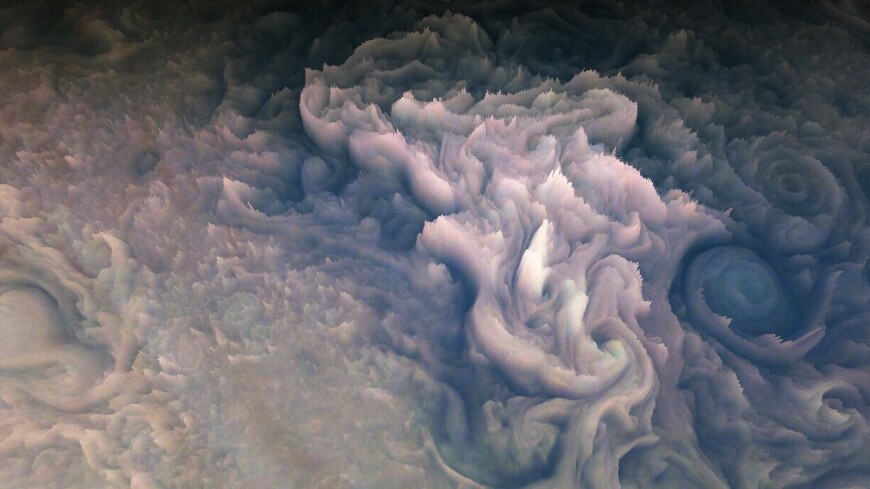 Облака Юпитера показали в 3D-формате