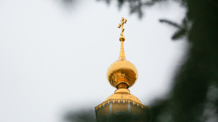 купол, крест, церковь, религия, православие, ветки