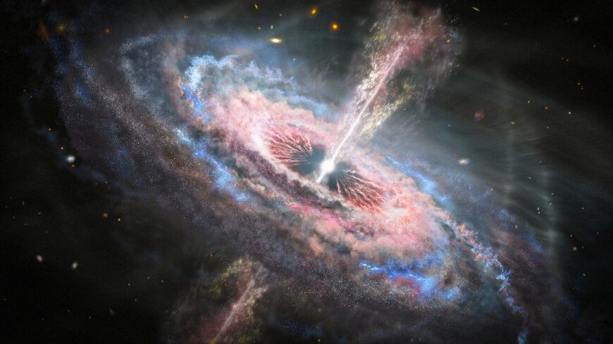формирование галактики, Квазар, квазары, сверхмассивная черная дыра