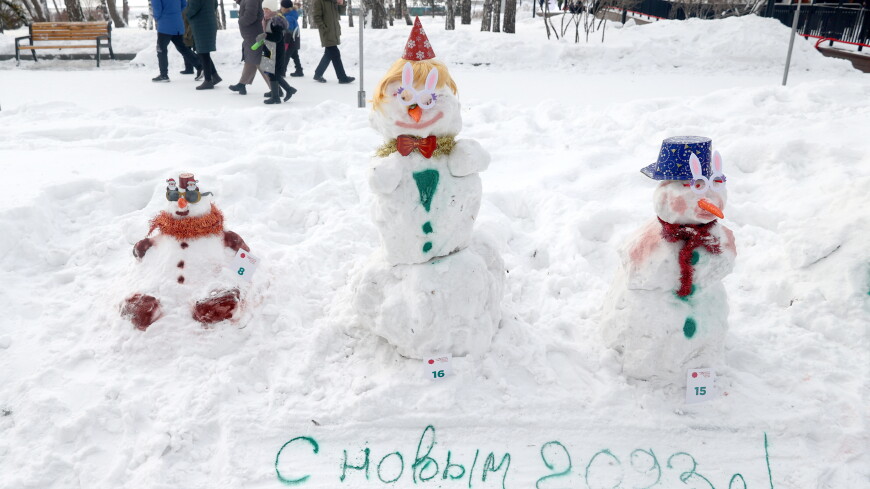 В Новосибирске установили рекорд по количеству слепленных снежных баб