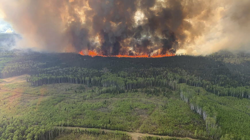 Лесные пожары в Канаде сфотографировал с МКС космонавт Дмитрий Петелин