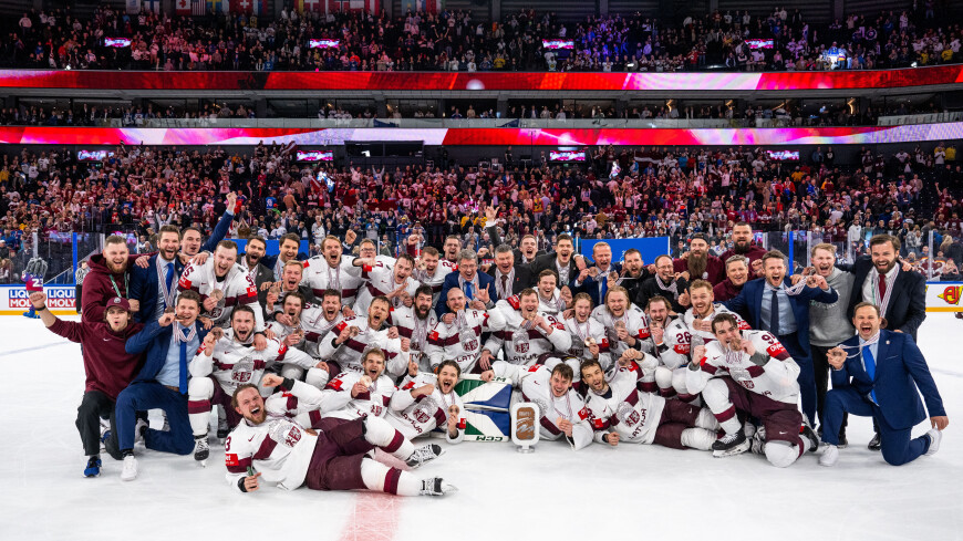 Латвия впервые стала бронзовым призером чемпионата мира по хоккею