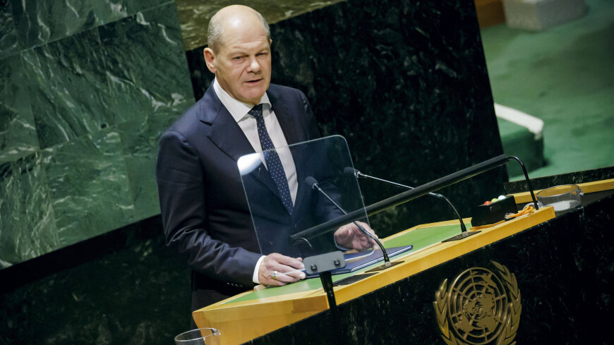 Олаф Шольц выступил на Генассамблее в ООН перед пустым залом